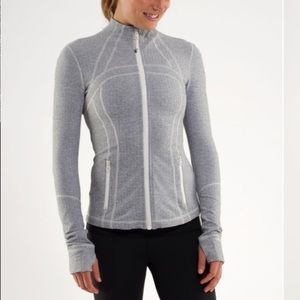 Lululemon define jacket in grey &white herringbone